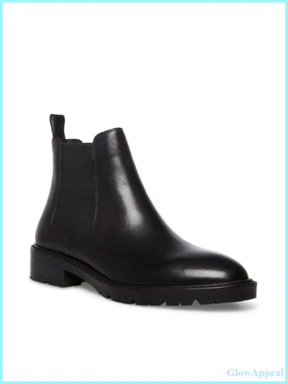 Steve Madden Leopold Low Chelsea Ankle Boot Leather Block Heel